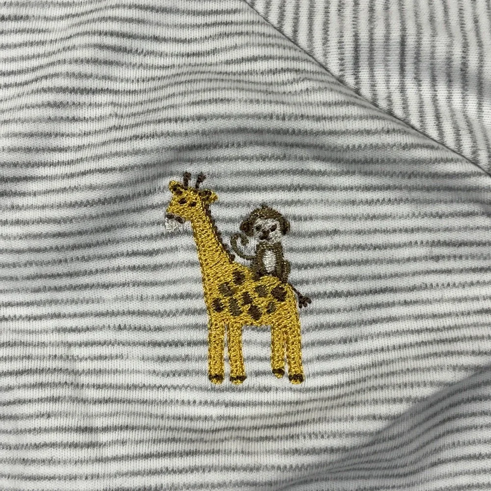 Kissy Kissy Stripe Footie Joyful Jungle 9Months